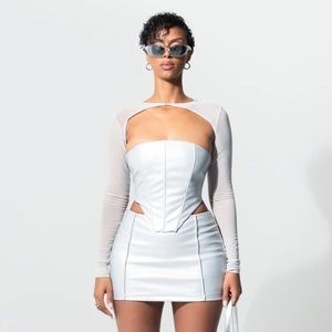 Sodah London “SPICE” Corset Top - Silver